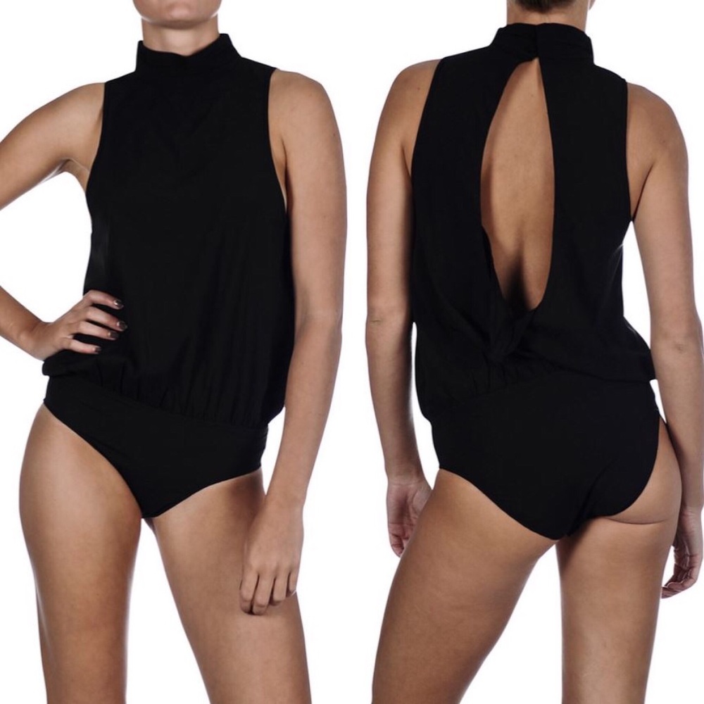 One Teaspoon Wild One Bodysuit In Black